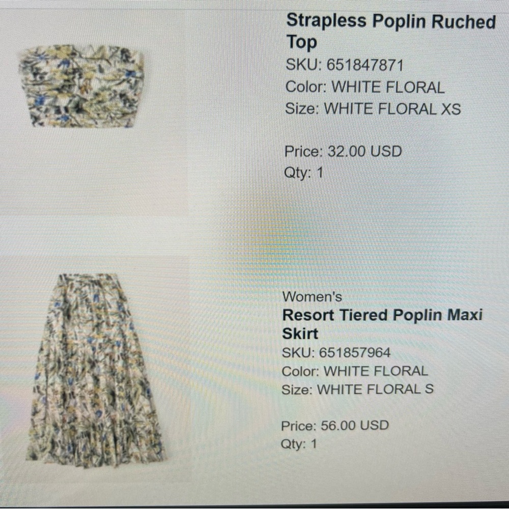 Abercrombie & Fitch White Floral Maxi Skirt